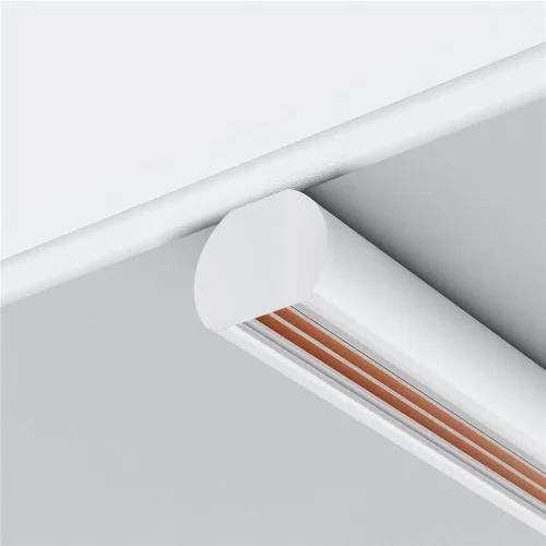 Заглушки для круглого низкопрофильного шинопровода Exility 2шт (Белый) - фото 3