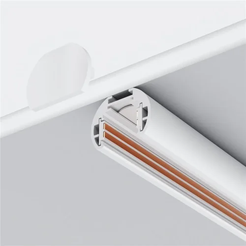 Заглушки для круглого низкопрофильного шинопровода Exility 2шт (Белый) - фото 4