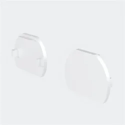 Заглушки для круглого низкопрофильного шинопровода Exility 2шт (Белый)