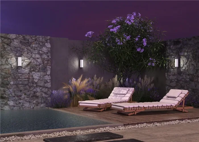 Настенный светильник (бра) Rock 3000K 12Вт IP 54 (Графит) - фото 15