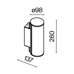Настенный светильник (бра) Rock 3000K 12Вт IP 54 (Графит)