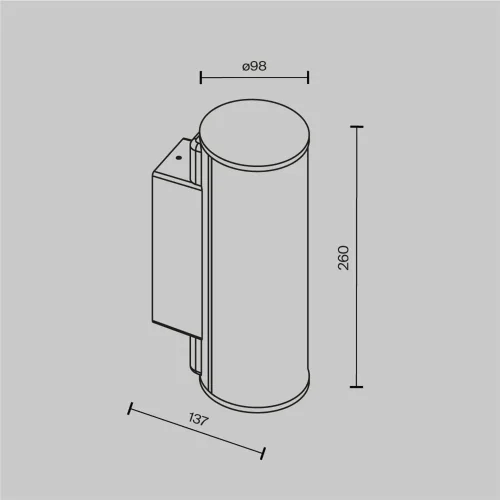 Настенный светильник (бра) Rock 3000K 12Вт IP 54 (Графит) - фото 14