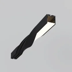 Радиусный профиль 35x35 Скрученный 180° черный (Черный) ALM-3535R-B-T-180°-0.5M