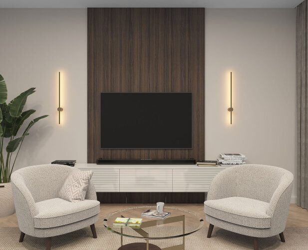 DK5012-SG Бра 800 мм, 3000К, IP20,7 Вт, матовое золото. Фото 5