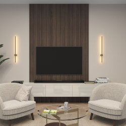 Бра 800 мм, 3000К, IP20,7 Вт, матовое золото, Denkirs DK5012-SG