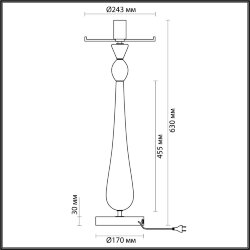 Настольная лампа «ODEON LIGHT EXCLUSIVE» 4889/1T, серия: TOWER