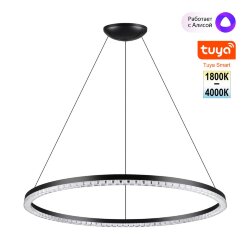 Светильник подвесной диммир. со сменой цв. температуры (управл. - пульт ДУ или прилож. Smart Life) «Novotech» 359711, серия: MONILE (крепление на планке) - Приложение Smart Life