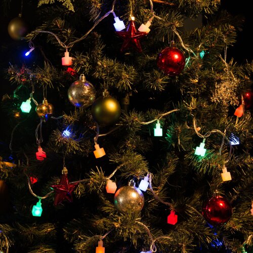 ULD-S0700-050-DTA MULTI IP20 CUBES-1 Гирлянда светодиодная с контроллером Кубики, 50 светодиодов, 7 м, разноцветная, IP20.провод прозрачный - фото 3