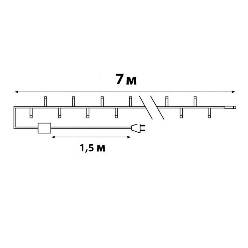 ULD-S0700-050-DTA MULTI IP20 CUBES-1 Гирлянда светодиодная с контроллером Кубики, 50 светодиодов, 7 м, разноцветная, IP20.провод прозрачный - фото 5