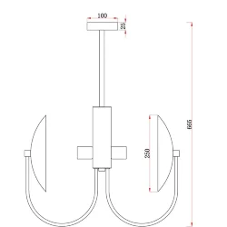 Подвесной светильник FR5320PL-04B Эллипс / Ellipse E27x4 (Черный) FR5320PL-04B