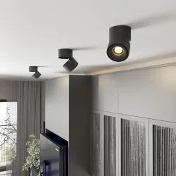 Накладной поворотный светодиодный светильник 15W 3000K черный матовый DLR031 (063937)