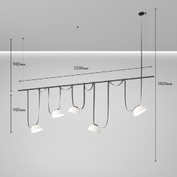 Комплект ременной трековой системы Belty на штанге Rod, Denkirs DK55SET06-02-DG