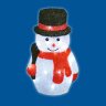 ULD-M1827-030-STA WHITE IP20 SNOWMAN-3 Фигура светодиодная Снеговик-3, 18x28см, 30 светодиодов, Белый свет. Провод прозрачный. TM Uniel - фото 1