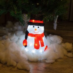 ULD-M1827-030-STA WHITE IP20 SNOWMAN-3 Фигура светодиодная Снеговик-3, 18x28см, 30 светодиодов, Белый свет. Провод прозрачный. TM Uniel