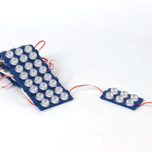 Светодиодный модуль 6 led 3030 MOD111 (12V, 3W, blue, IP65) - фото II