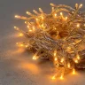 Гирлянда Нить 10м Экстра Тепло-Белая 220В, 100 LED, Провод Прозрачный ПВХ, IP54. Фото 2.