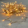 Гирлянда Нить 10м Экстра Тепло-Белая 220В, 100 LED, Провод Прозрачный ПВХ, IP54. Фото 5.