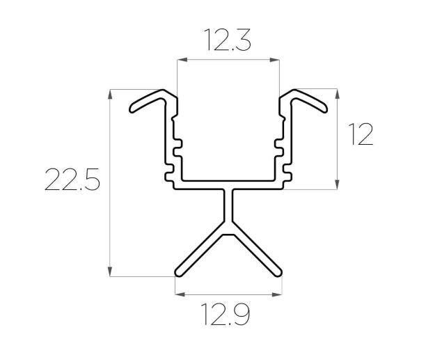Профиль алюминиевый для перил LC-LPV-2223-2 Anod - фото 2