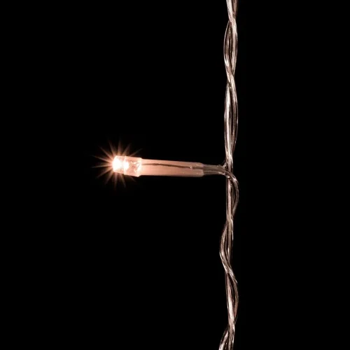 Гирлянда Занавес Облегченный 2 x 3 м Экстра Тепло-Белый с Мерцанием Белого Диода 220В, 600 LED, Провод Прозрачны ПВХ, IP54. Фото 3.