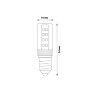 LED-Y16-4W-WW-E14-CL PLZ04WH Лампа светодиодная для холодильников и швейных машин, Прозрачная колба, Цвет свечения теплый белый - фото 2