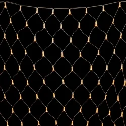 Светодиодная Сеть с Колпачком 2 x 3 м Тепло-Белая 220В, 384 LED, Провод Прозрачный ПВХ, IP65