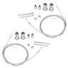 UFL-H04 SILVER 200 POLYBAG Комплект крепления для подвесного монтажа накладных светильников, Четыре тросика с креплениями длиной 2м - фото 1