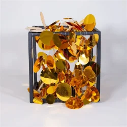 Гирлянда Нить с Пайетками 3м, Золотая