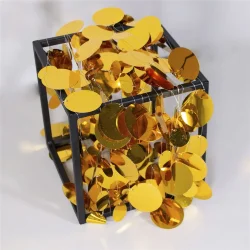 Гирлянда Нить с Пайетками 3м, Золотая