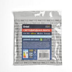 ULS-M11-2835-60LED-m-8mm-IP20-DC12V-4.8W-m-5M-6500K PROFI Гибкая светодиодная лента на самоклеящейся основе, Катушка 5м, в герметичной упаковке, Дневной свет 6500K.