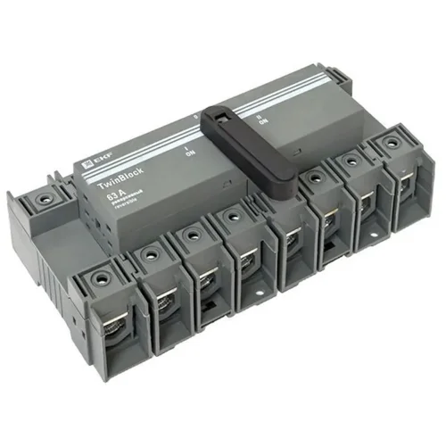 Рубильник 4п 63А реверсивный с рукояткой для прямой установки TwinBlock EKF tb-s-63-4p-rev - фото 7
