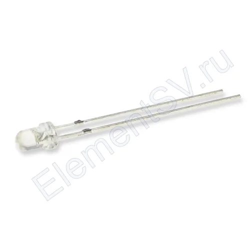 Светодиод ICL-3mm LE21 (red, 1000-1500 mcd, clear) - фото.