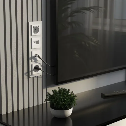 Розетка двойная Ethernet RJ-45 (белый матовый) W1181161 - фото 2