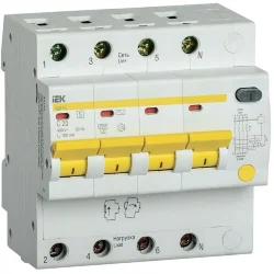 Выключатель автоматический дифференциального тока селективный 4п 20А 100мА тип AC АД14S KARAT IEK MAD13-4-020-C-100