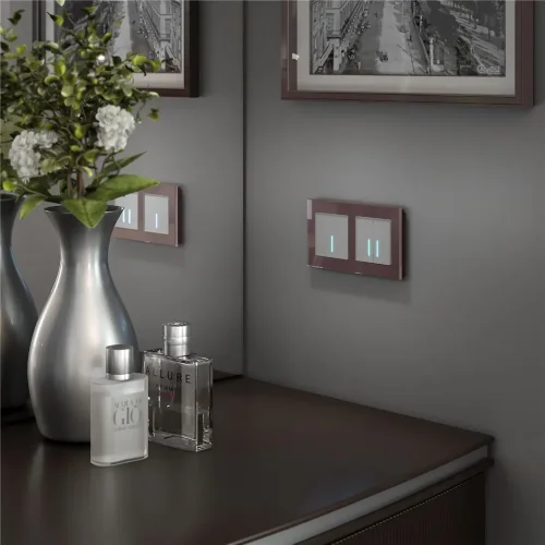 Сенсорный выключатель одноклавишный с подсветкой 1000 Вт серебряный W4510006 - фото 6