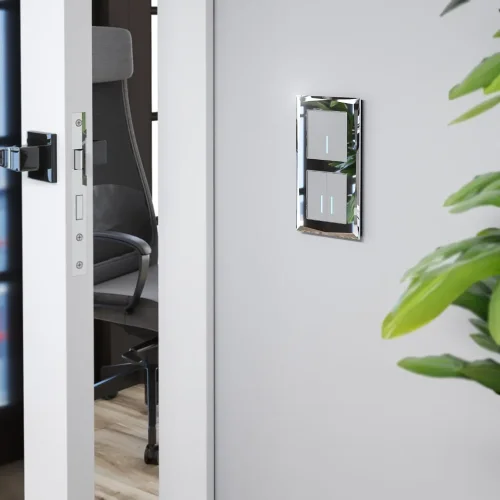 Сенсорный выключатель одноклавишный с подсветкой 1000 Вт серебряный W4510006 - фото 3