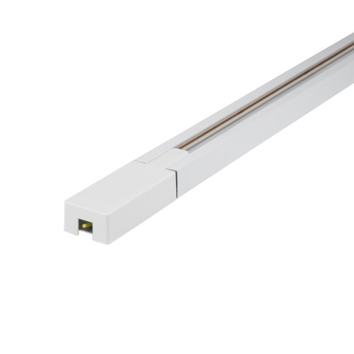 UBX-Q122 GS2 WHITE 200 SET01 Шинопровод осветительный, тип G, в наборе с заглушкой и вводом питания, Однофазный, Белый, Длина 2м. - фото 1