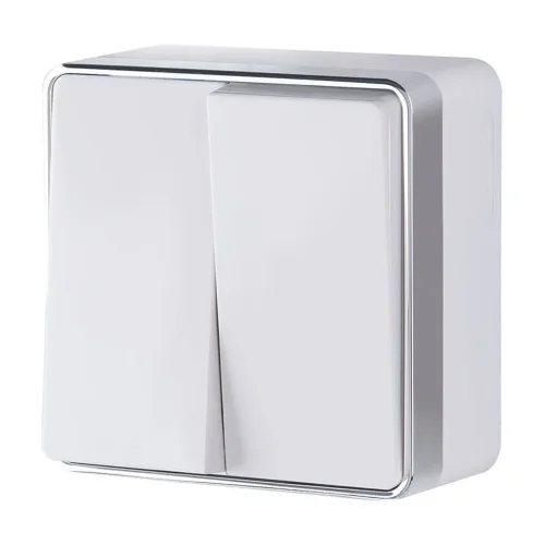 Выключатель  двухклавишный  Gallant белый W5020001 - фото