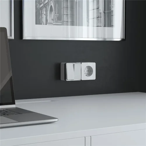 Выключатель  двухклавишный  Gallant белый W5020001 - фото 2