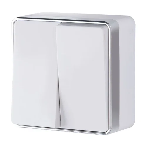 Выключатель  двухклавишный  Gallant белый W5020001 - фото