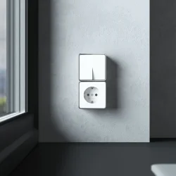 Выключатель  двухклавишный  Gallant белый W5020001