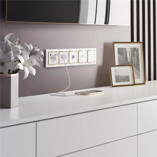 Розетка Ethernet RJ-45 (белая) W1181001 - фото 2