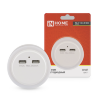 Ночник светодиодный NLE 10-LW-DC белый 2хUSB разъема с датчиком освещения 230В IN HOME - Фото