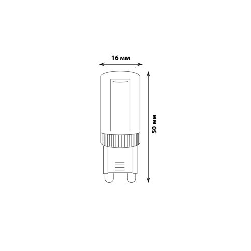 LED-JCD-5W-3000K-G9-CL GLZ09TR Лампа светодиодная, прозрачная, Теплый белый свет 3000К. - фото 2