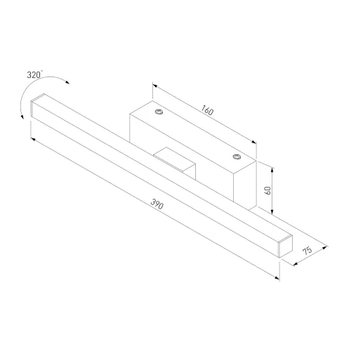 Настенный светодиодный светильник 40121/LED черный - фото 4