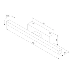 Настенный светодиодный светильник 40121/LED черный (061222)