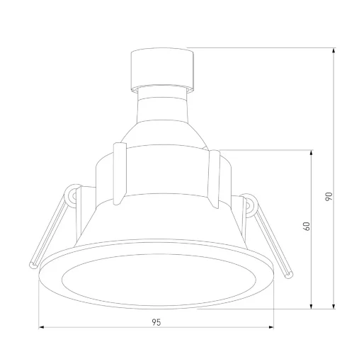 Светильник встраиваемый Side GU10 черный 25059/01 - фото 6