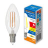LED-C35-6W-3000K-E14-CL-DIM-SLF Лампа светодиодная, диммируемая, Форма свеча, прозрачная, Теплый белый свет 3000K - фото 3