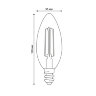 LED-C35-6W-3000K-E14-CL-DIM-SLF Лампа светодиодная, диммируемая, Форма свеча, прозрачная, Теплый белый свет 3000K - фото 4