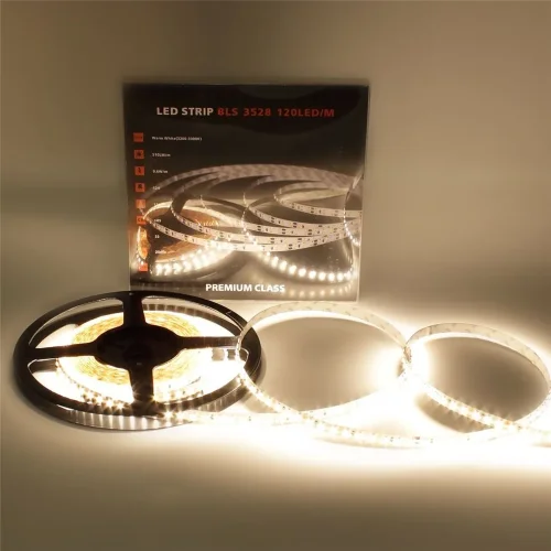 Светодиодная лента Class Premium, 3528, 120 led/m, warm white, 24V, IP33, A38 - фото I