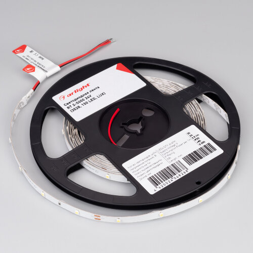 Светодиодная лента RT 2-5000 24V White6000 0.5x (3528, 150 LED, LUX) (Arlight, 2.9 Вт/м, IP20) - фото 2